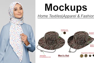 design professional textile cloth mockups for your brand