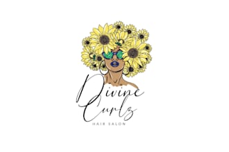 design a hand drawn custom hair salon or beauty parlor logo