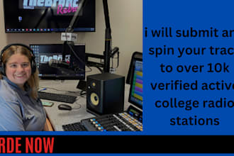 submit and spin your track to over 10k verified active college radio stations