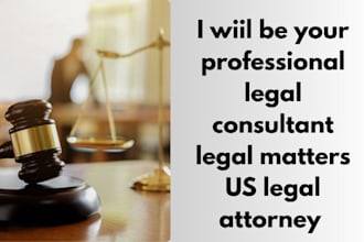 be your professional legal consultant legal matters  US legal attorney