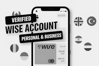 setup verified wise account both personal and business