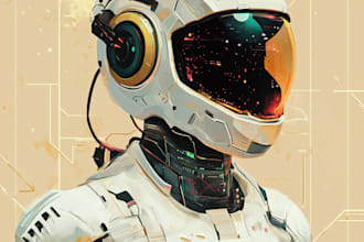 drawing a sci fi character illustration or sci fi character