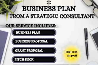 do business plan,pitch deck,grant research and proposal