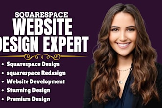 do squarespace website design for course website, agency, store and portfolio