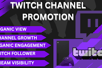 do organic twitch promotion, to gain more followers and live viewers