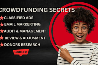 create, promote your gofundme, kickstarter, or indiegogo campaign