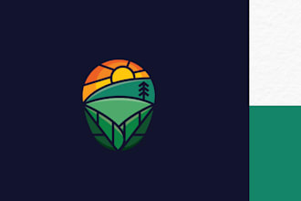 design an adventure travel, mountain, or camping logo