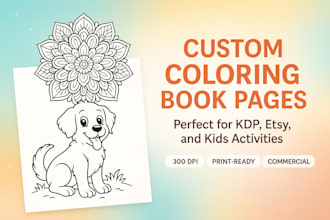 do coloring book pages for children and line art drawing