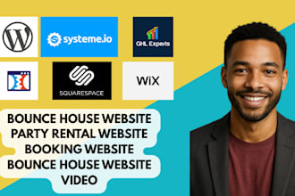 design bounce house websites party rental event website house bounce website seo