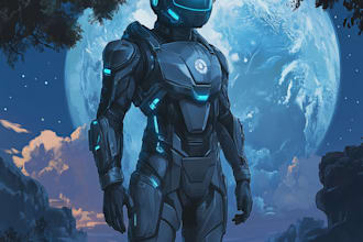 do sci fi character illustration or sci fi character art