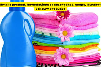 make product formulations of detergents, soaps, laundry and toiletry products