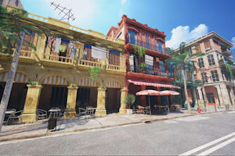 do 3d game environment unity level design terrain game vrchat background