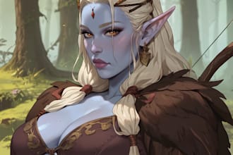 create a custom anime girl portrait using ai