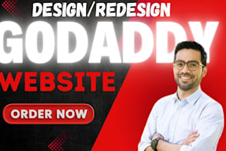 build godaddy website design or redesign godaddy ecommerce store