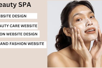 build makeup website, body contouring, spa, beauty salon cosmetics website