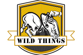 design a modern mountain skull military logo with tactical precision