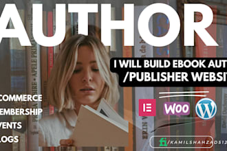 build modern book author website, ebook author website, book author website