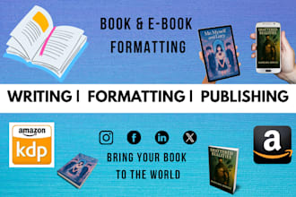 do book formatting for amazon kindle ebook, print and ingramspark
