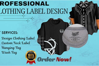 do clothing hang tag shirt neck wash price graphic wing woven label design