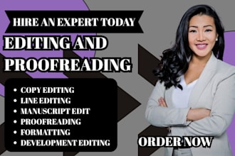 proofread, copy line edit and professionally format your manuscript grammar