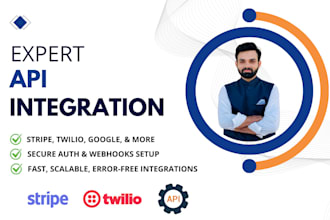 create and integrate stripe, twilio, and other apis