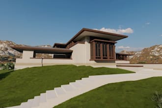 transform 3d ranch house,cgi cottage garden, landscape render,3d farm house, skp