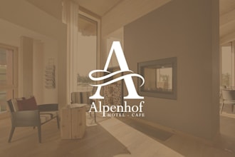 design a minimalist and creative logo for your hotel or café