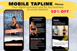 design a custom digital business card for fitness trainer