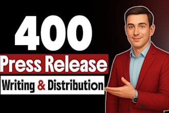 press release on 400 unique high traffic media sites with backlinks