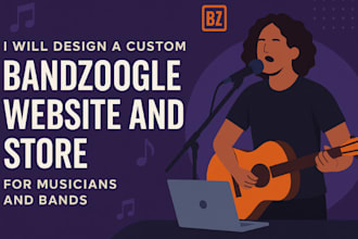 design a custom bandzoogle website and store for musicians and bands