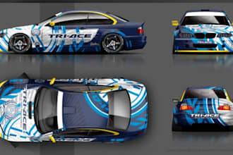 design livery, professional, stunting and unique racing car wrap