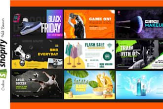 do a professional shopify banner, website banner, esty banner
