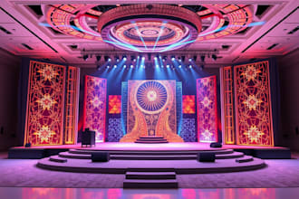 create concept drawings of your events and 3d stage design
