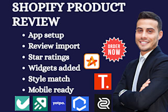 setup shopify product review ryviu yotpo trustooio vitals doran opinew dadao