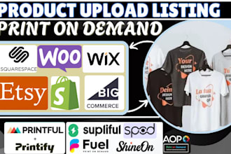 upload product pod shineon fuelpod spod printful aop gooten dropshipping listing