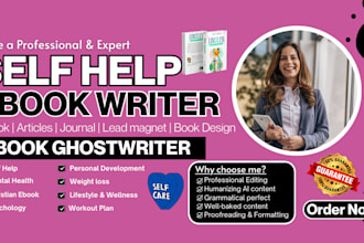 write self help ebook, mental health ebook, do stylish journal and lead magnet