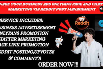 manage reddit post for business ads coin onlyfans web chatter marketing traffic