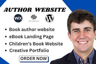 design book author website, ebook landing page, children book website, portfolio