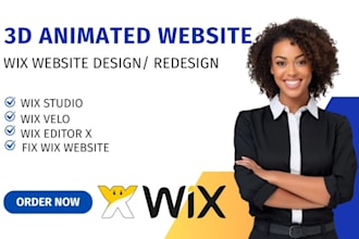 develop 3d wix website design wix animated website redesign wix studio mobile