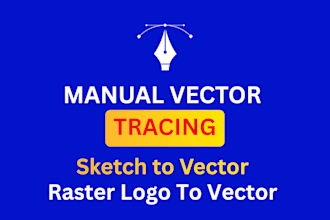 do manual vector tracing with pen tool in adobe illustrator