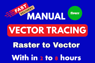 recreate, convert the logo raster to vector by manual vector tracing