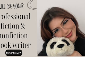 ghostwrite 30k words fiction ghost book writer  nonfiction self help book editor