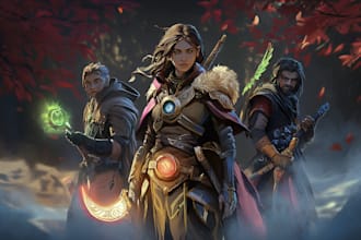 create a amazing d and d character art illustration