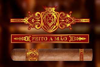 create attractive cigar labels, cigar box, cigar logo or any cigar brands design