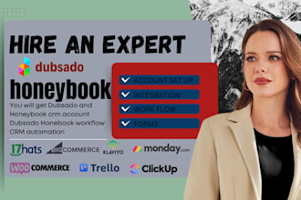 create workflows, forms, and automation in dubsado or honeybook