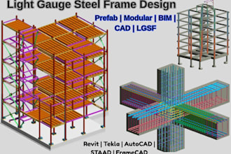 light gauge steel frame structures prefab buildings structural design in autocad