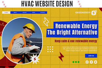 design hvac website handyman plumbing website booking contructionwebsite design