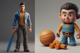 design 3d toy model, toy prototype, toy product design, toy figure in blender