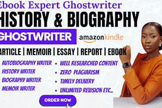 write history, biography ebook , autobiography