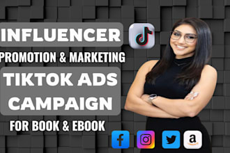 promote your book or ebook with tiktok influencers, amazon SEO and marketing